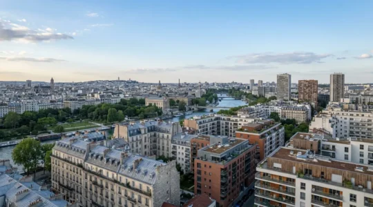Vue panoramique d'immeubles résidentiels français illustrant le marché immobilier 2026